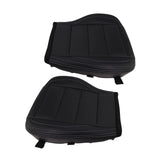 Black Leather Front Bottom Seat Cover Pair for 2015-2023 Ford Mustang