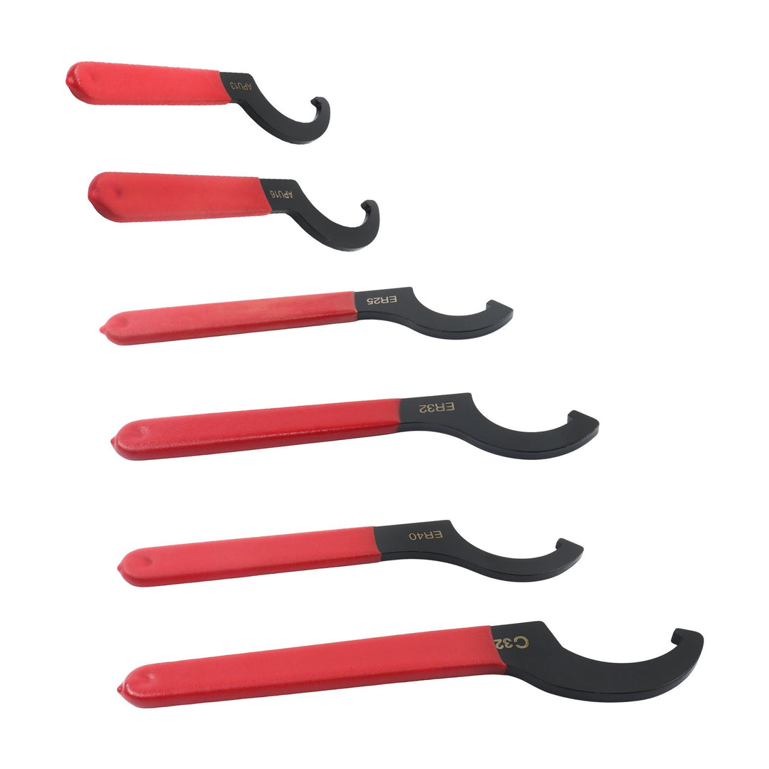 C Spanner Wrench Set 6 Piece APU13 APU16 ER25 ER32 ER40 C32