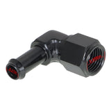 -6 AN Female Swivel to 3/8 in Barb 90 Degree Hose Fitting Adapter