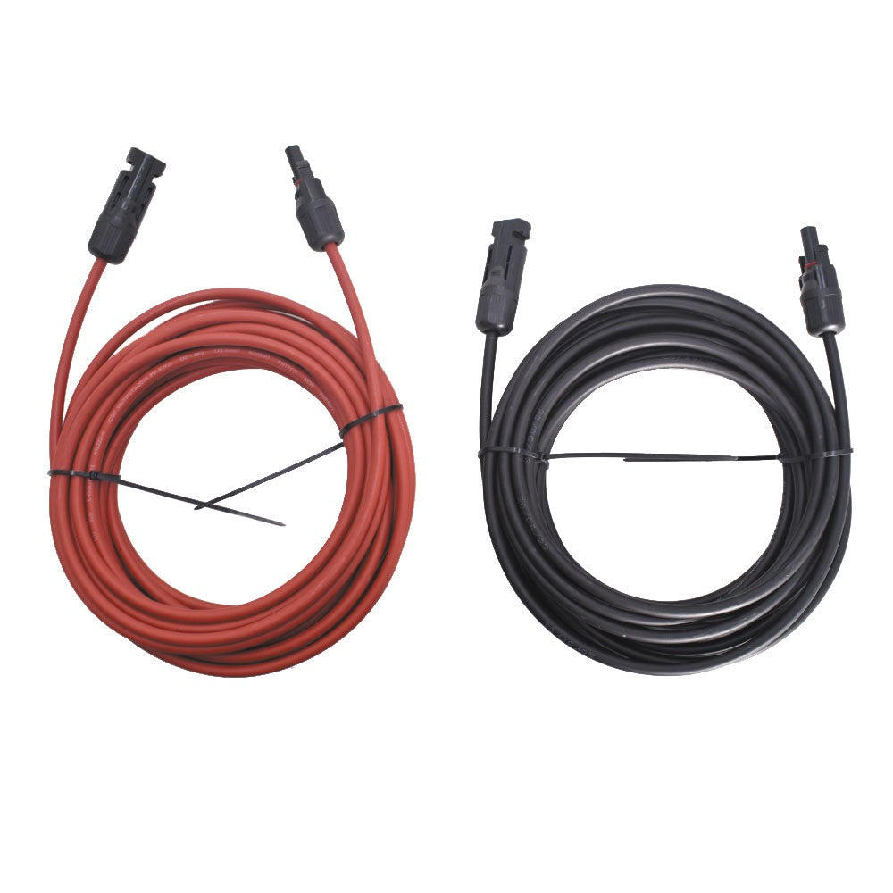 12 AWG 20 Ft Solar Panel Extension Cable Pair Black and Red