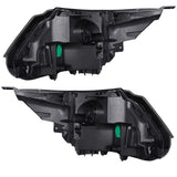 Halogen Headlight Pair with LED DRL Black for 2016-2019 Ford Explorer