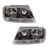 Headlight fits 1999-2004 Grand Cherokee Smoked Bezel-Clear Park Light From 1/02 2221-0134LR - product image