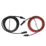 10 AWG Solar Panel Extension Cable Pair 15 Ft Red and Black