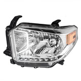 Headlight For 2014-2017 Tundra Chrome LED DRL without Level Adjuster Left TO2502218 6221-0157L - product image