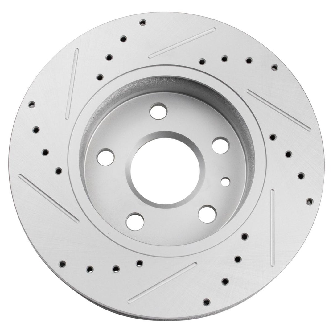 Front Drilled and Slotted Coated Brake Rotor Pair for 2011-2016 Buick Regal, LaCrosse and Chevrolet Malibu