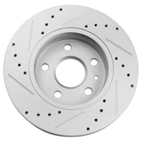 Front Drilled and Slotted Coated Brake Rotor Pair for 2011-2016 Buick Regal, LaCrosse and Chevrolet Malibu