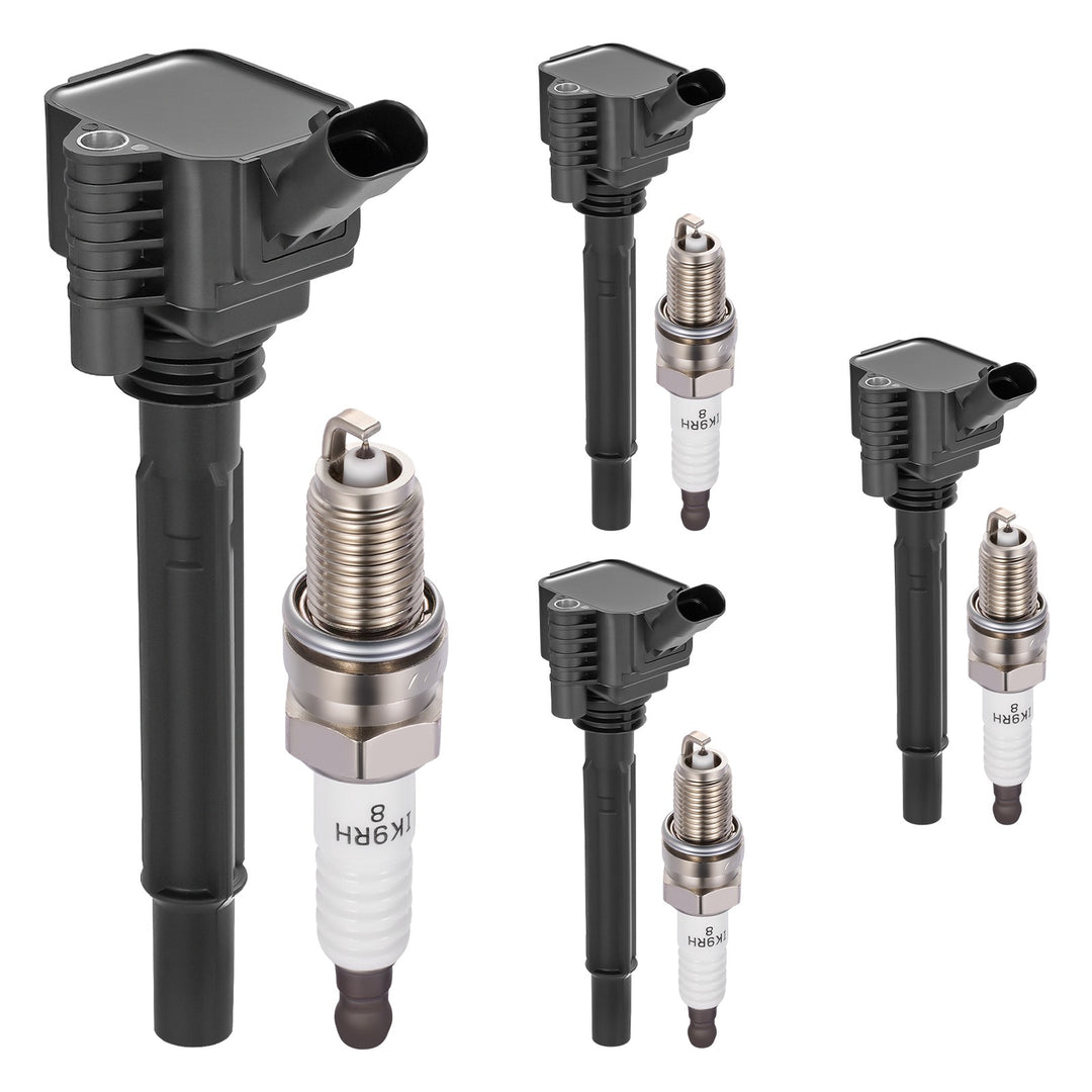 Ignition Coil and Spark Plug Set of 4 for 2012-2020 Fiat 500 500L 500X Dodge Dart Jeep Renegade 1.4L UF673