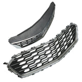 Front Upper and Center Mesh Grille Set for 2016-2018 Chevrolet Cruze