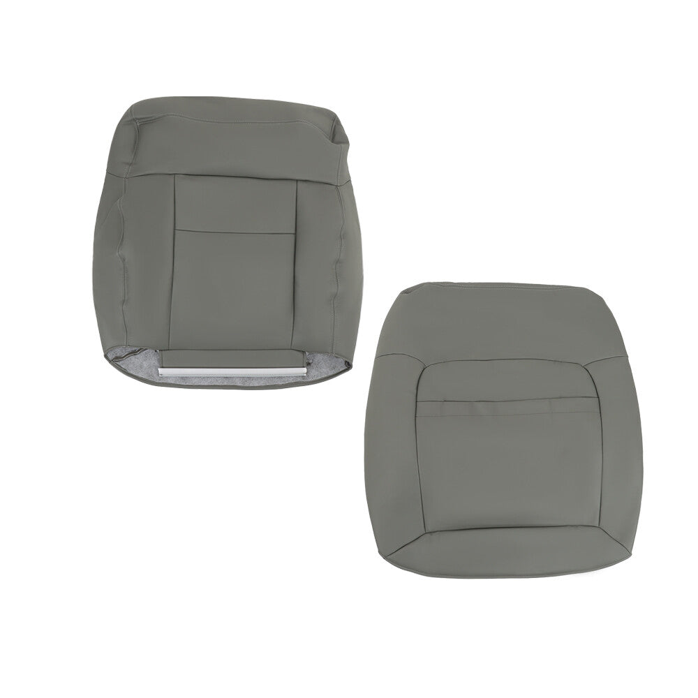 Gray Leather Front Seat Cover Set for 2004-2008 Ford F-150 Lariat FRSD0304DBTL