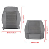 Gray Cloth Front Seat Cover Set with Bottom Foam for 2007-2010 Jeep Wrangler
