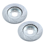 Front Drilled Brake Rotors and Ceramic Pads Kit for 2011-2016 Hyundai Elantra