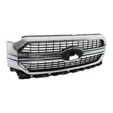 Silver and Black Mesh Front Upper Grille for 2021-2022 Ford F-150 ML3Z-8200-KA