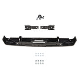 Black Rear Step Bumper without Sensor Holes for 2004-2015 Nissan Titan NI1103117