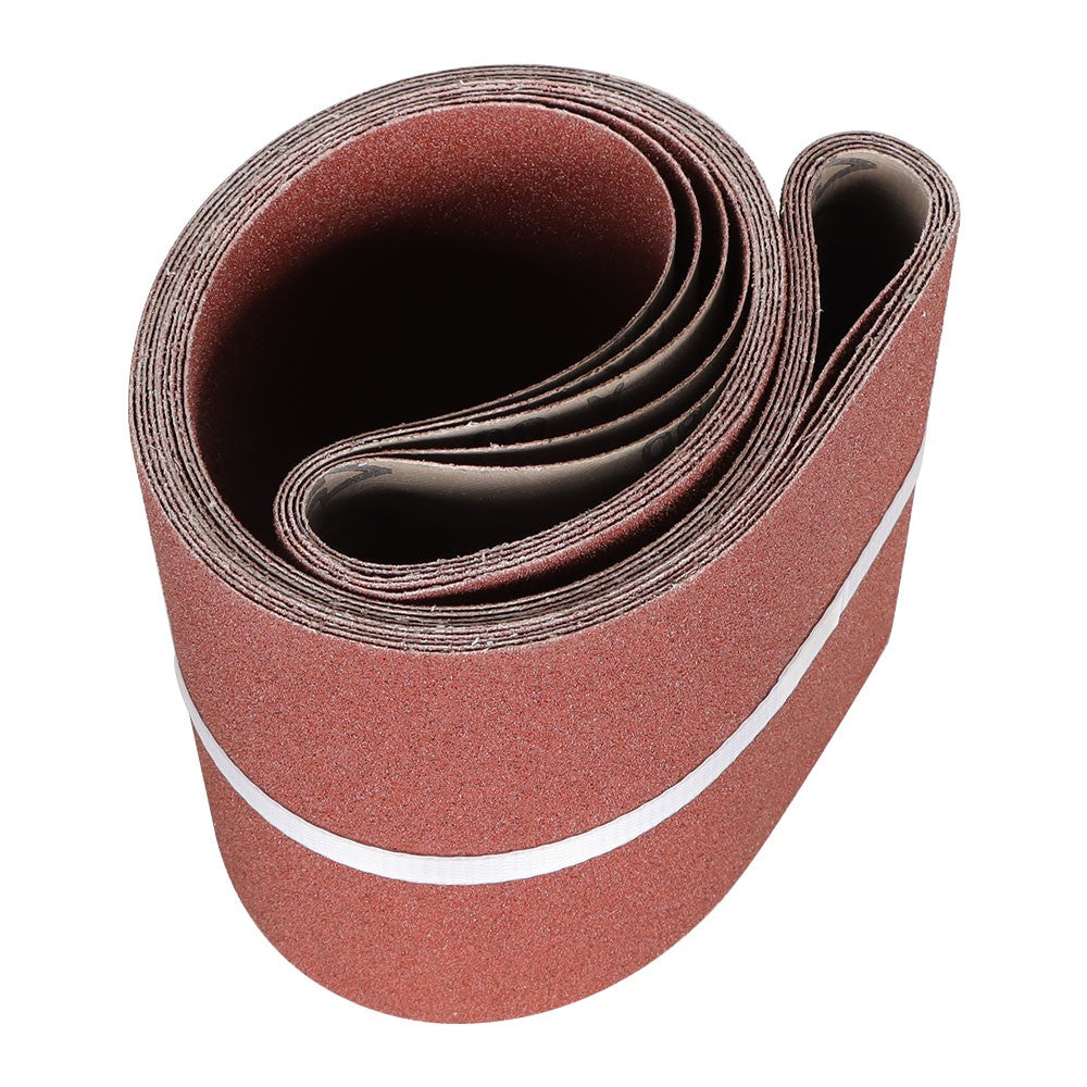 6 x 48 Inch Sanding Belt 5 Pack 80 Grit Aluminum Oxide
