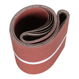 6 x 48 Inch Sanding Belt 5 Pack 80 Grit Aluminum Oxide
