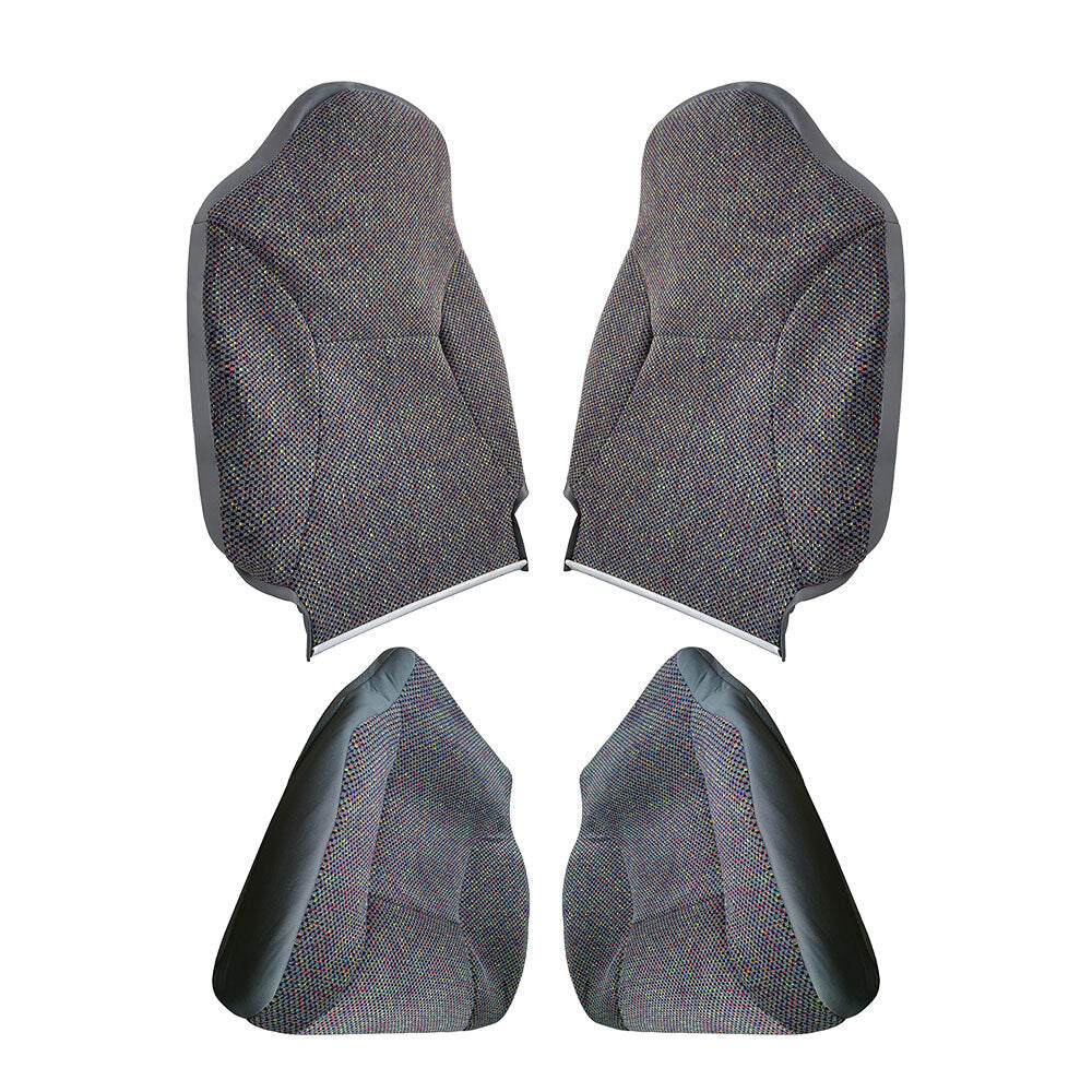 Front Bottom and Back Cloth Seat Cover Set Mist Gray for 1998-2002 Dodge Ram 1500 2500 3500