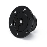 Aircraft Style Pop-Up Fuel Cap with Filler Neck 6-Bolt Flush Mount Black SLYXG01-BK