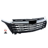 Chrome Black Front Upper Grille with Camera Hole for 2025-2026 Chevrolet Equinox 26560328