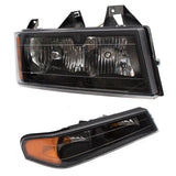 Headlights Set fits 04-12 Colorado Canyon 06-08 i-Series 4 Pc w/ Signal Lights 1221-0107C4 - product image