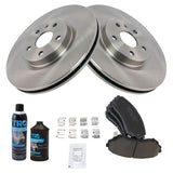 Front Ceramic Brake Pad & Rotor Kit with Fluid for 2008-2014 Cadillac CTS