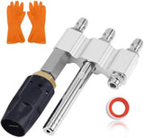 Adjustable 3-in-1 Soft Wash Nozzle M5 Twist Tip for 3-7 GPM Pressure Washers 1/4 inch