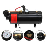 4 Trumpets Train Horn w/ 1G Air Tank Kit for Truck Car Pickup Loud System 150psi 377464444663 – product image 2