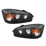 Black Housing Headlight Pair for 2004-2008 Chevrolet Malibu 15851373 15851372