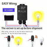 12V Remote Control Switch. IP67 Waterproof 30A Relay Wireless (DC 8-80V) DC8-80V - product image 4