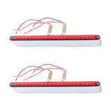 12 in Red Amber 14 LED Double Face Trailer Light Bar 2-Pack