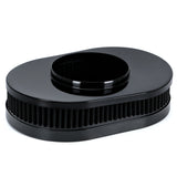 Oval Air Cleaner 12 x 2 inch with Washable Filter for 5-1/8 inch Carburetor Neck AIT18BK