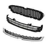 3-Piece Front Bumper Grille Set for 2014-2016 Chevrolet Malibu 22995179