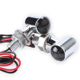 2PCS Motorcycle Turn Signal Mini Blinker Light Indicator Amber Chrome – product image 4