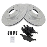 Front Performance Semi-Metallic Brake Pad & Coated Rotor Kit for 2000-2004 Ford Focus