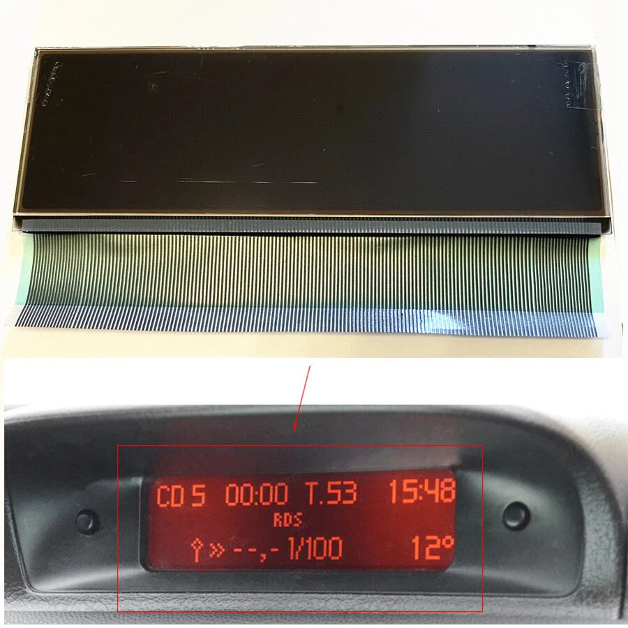 Car Stereo Radio LCD Screen Display For Peugeot 206 307 Citroen C5 Xsara Picasso – front view