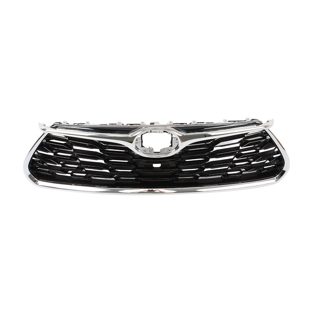 Black Chrome Mesh Front Grille for 2020-2022 Toyota Highlander