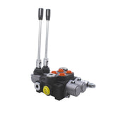2 Spool Double Acting Hydraulic Control Valve 13 GPM 3600 PSI SAE Ports