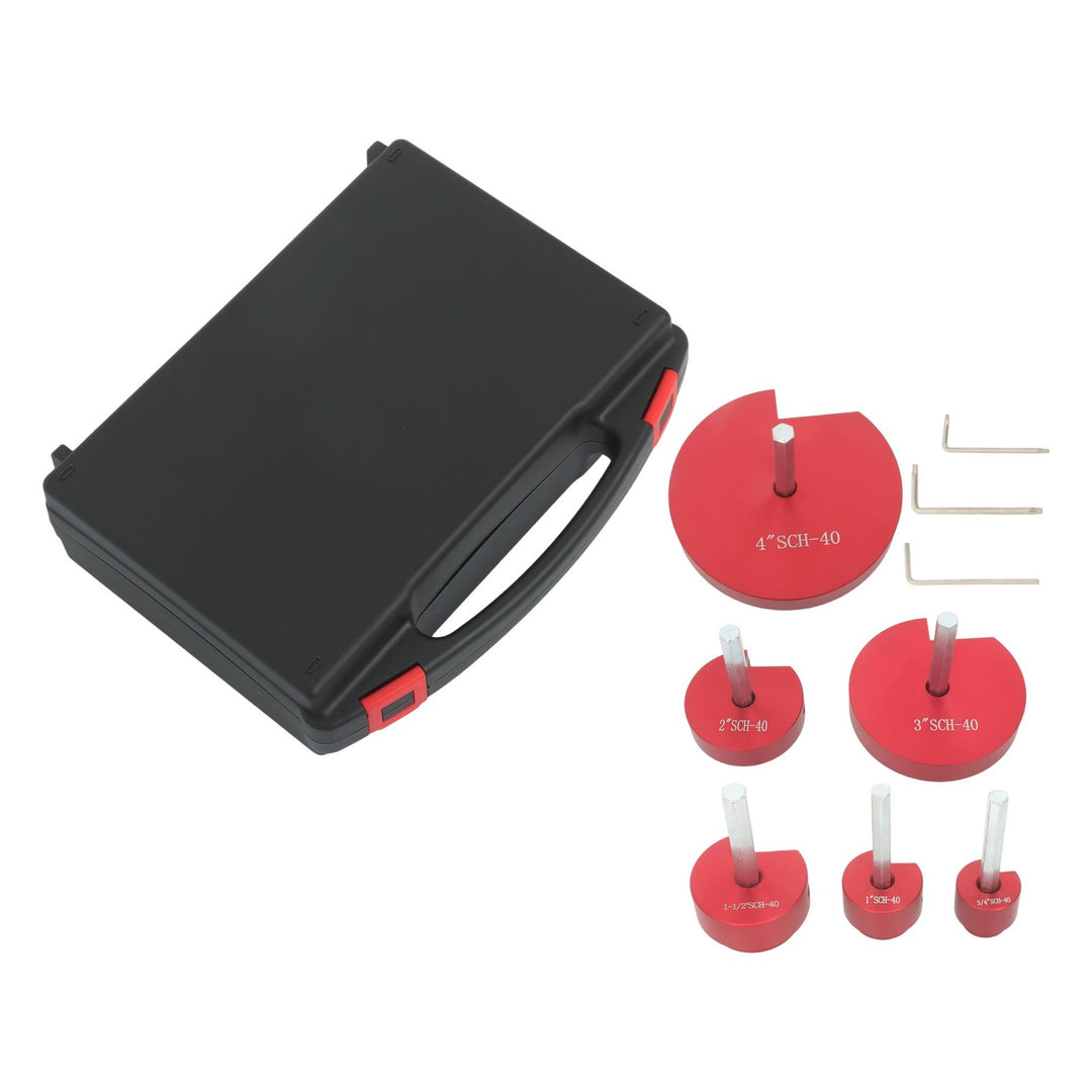 PVC Pipe Reamer Kit 6 Piece 0.75 to 4 Inch for 1/2 Inch Drills