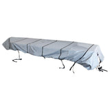 210D Grey Jon Boat Cover for 12-18 ft Boats up to 75 in Beam