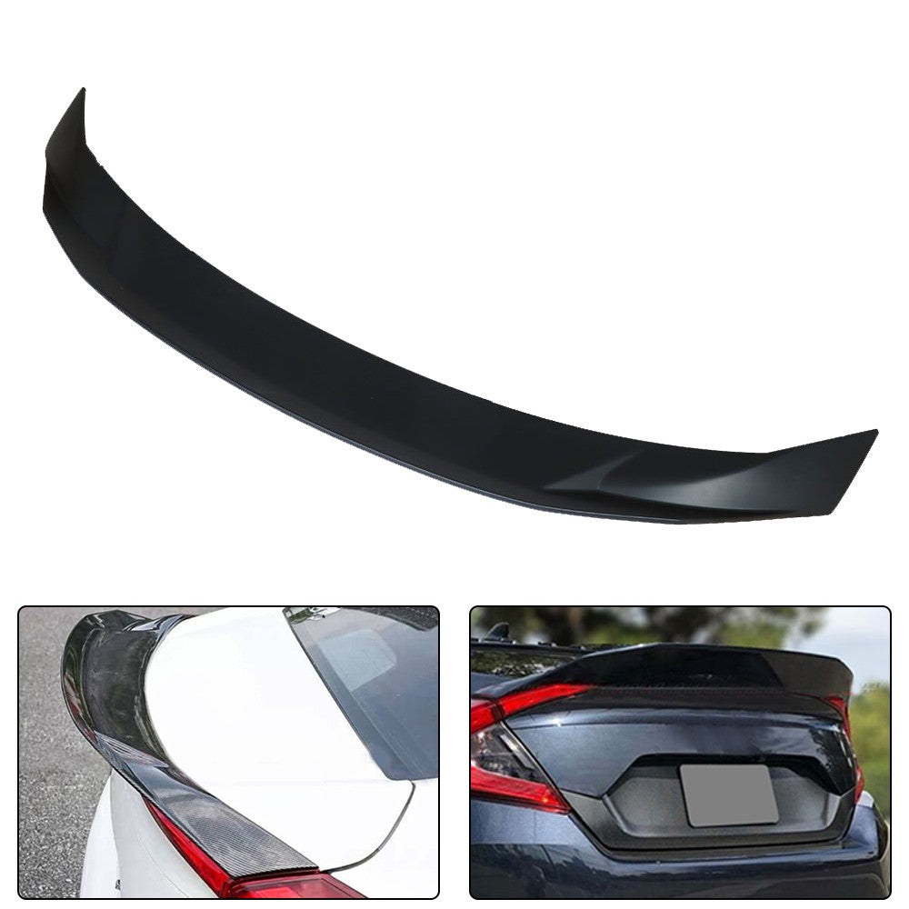 Rear Trunk Lip Spoiler Black for 2016-2020 Honda Civic Sedan