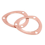 3 in Copper Exhaust Collector Gaskets, 3-Bolt, Pair