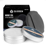 SILVERDEW Mink Oil Leather Conditioner 3.2 oz with Sponge