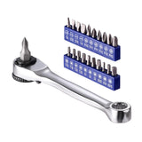 WORKPRO 21-Piece 1/4 Inch Mini Ratchet and Bit Set 72-Tooth W003146