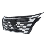 Chrome and Black Front Upper Grille with Camera Hole for 2024-2025 Nissan Rogue