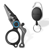 FLISSA Mini Fishing Pliers with Retractor and Carbide Cutters