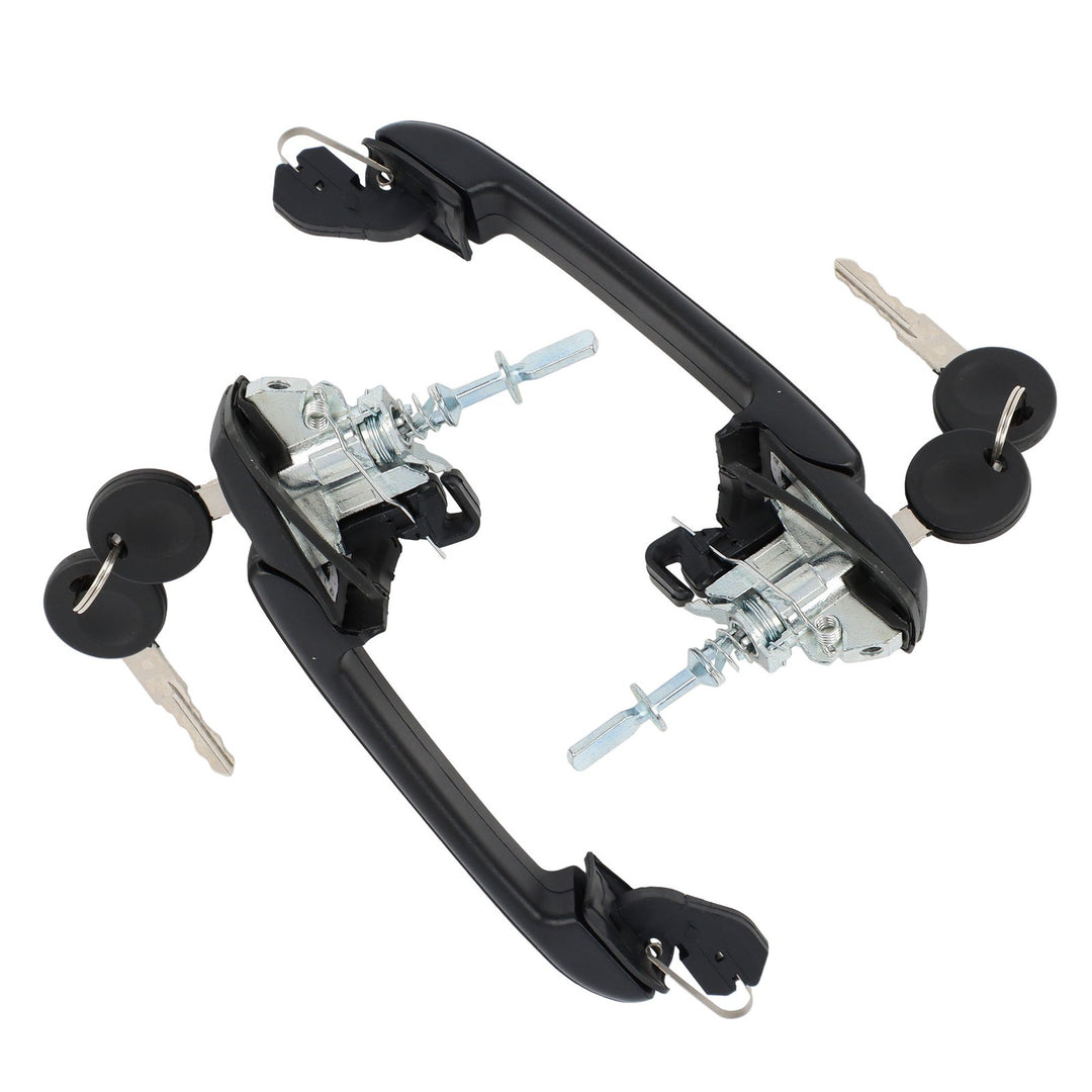 Front Left and Right Outside Door Handle Pair with Keys for 1993-1999 Volkswagen Jetta Golf Cabrio 1H0837207B