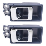 Set of Inside Blue & Chrome Door Handles for 86-97 Nissan Pickup Truck ADS2951BUC-2 - product image