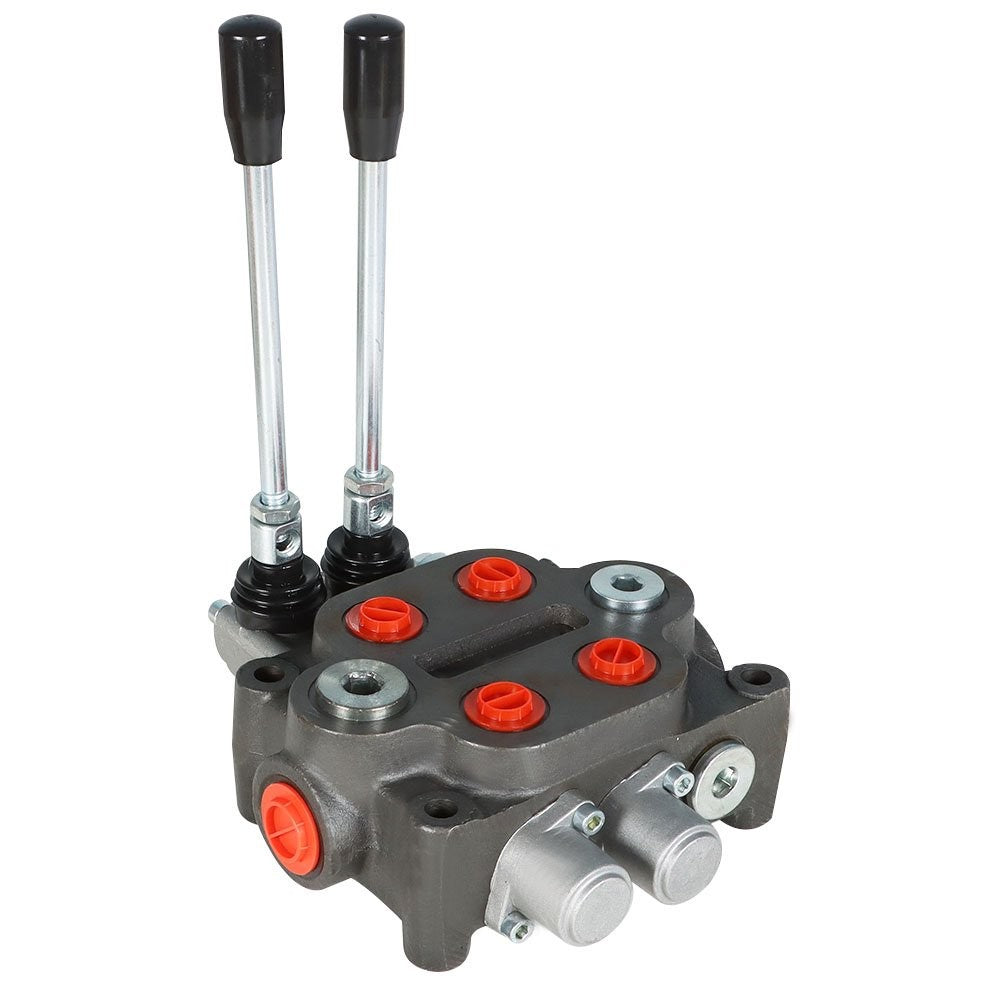 2 Spool Hydraulic Directional Control Valve 25 GPM 3000 PSI BSPP Ports