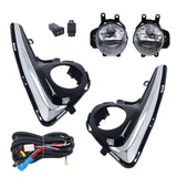 Fog Light Pair with Bezels and Wiring for 2018 Toyota Yaris