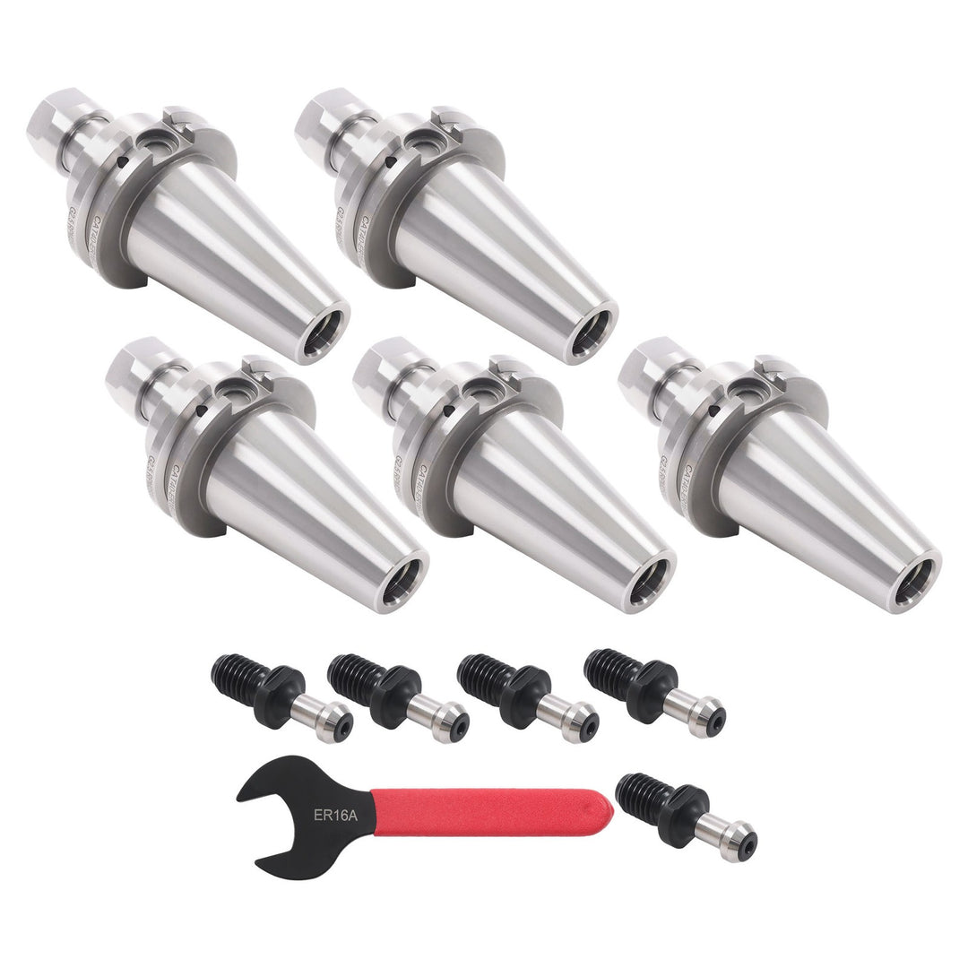 CAT40 ER16 Collet Chuck 5 Pack with Pull Studs G2.5 Balanced