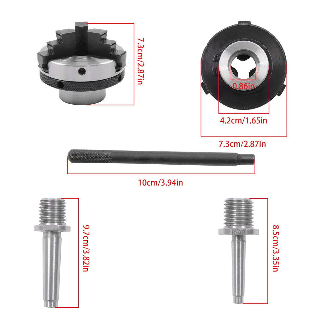 2 Inch 3-Jaw Self-Centering Mini Lathe Chuck with Arbors D4103